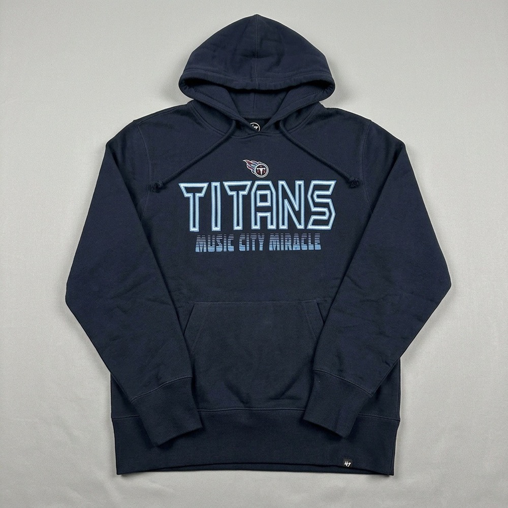 '47 Brand Tennessee Titans Hoodie Mens Large "Music City Miracle" Navy Blue NWT